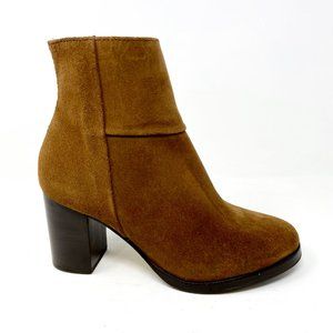 Thursday Boot Co Womens Cognac Suede Modern Handcrafted Bootie